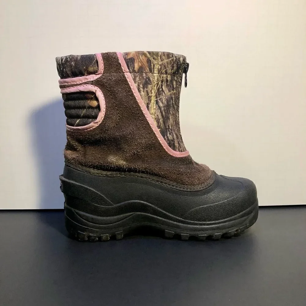 Girls ITASCA Brown / Camo Print Outdoor Boots / Size 2